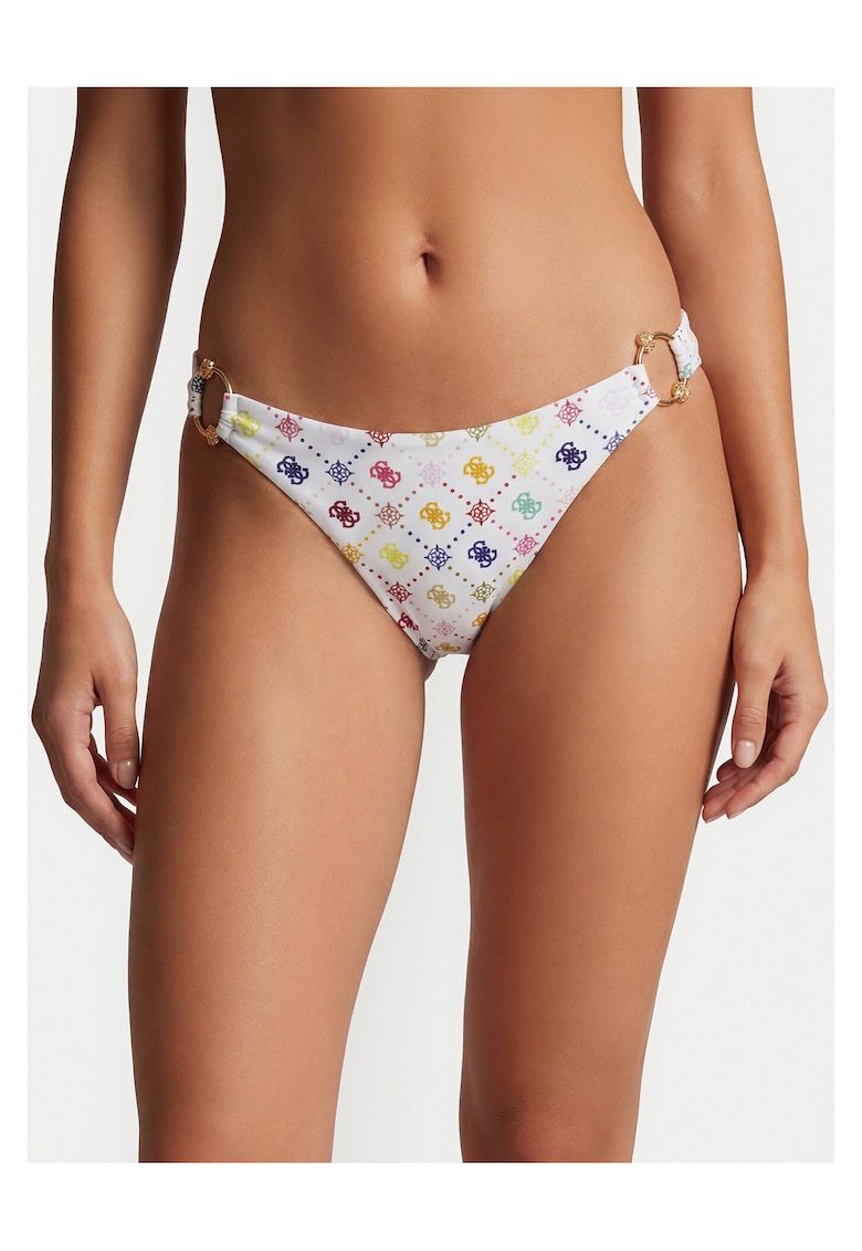 Slip de bikini de Poliester - Alb - Alb