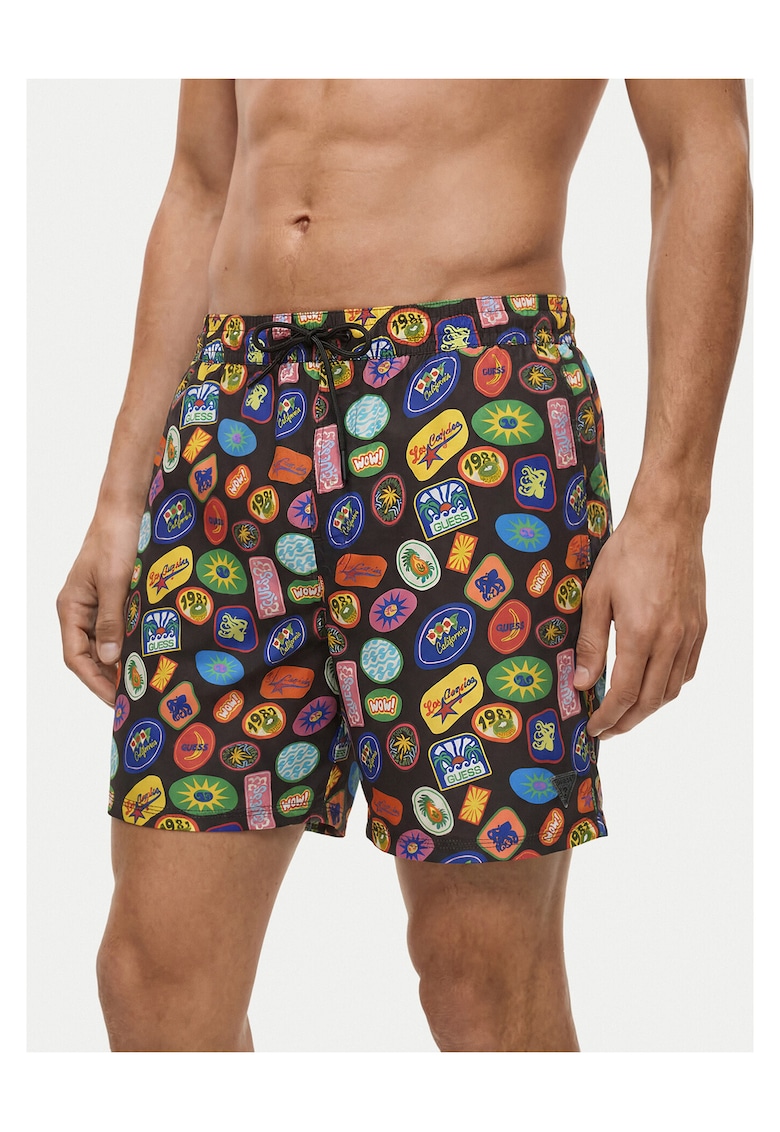 Costum de baie barbati - multicolor - poliester - set cu captuseala 95% poliester 5% elastan.