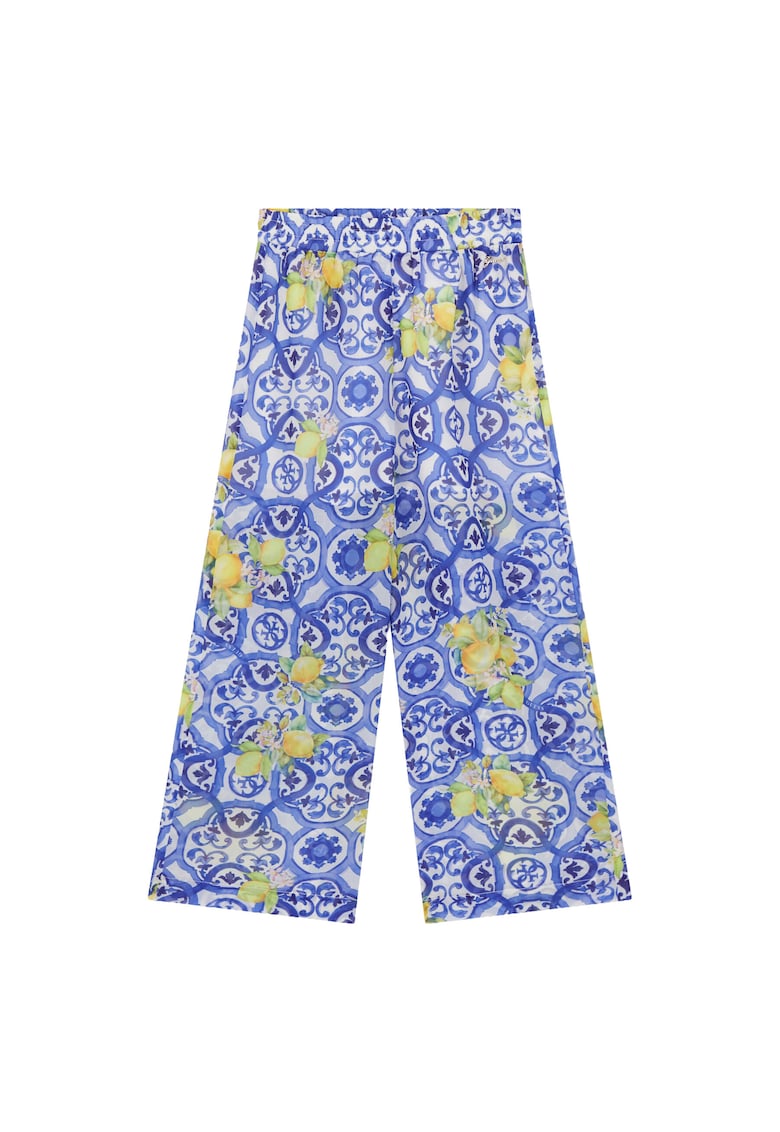 Pantaloni fete - relaxed fit - albastru - poliester