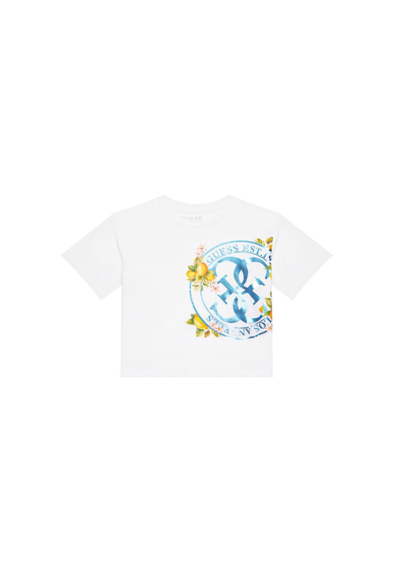 Tricou fete - bumbac si elastan - multicolor