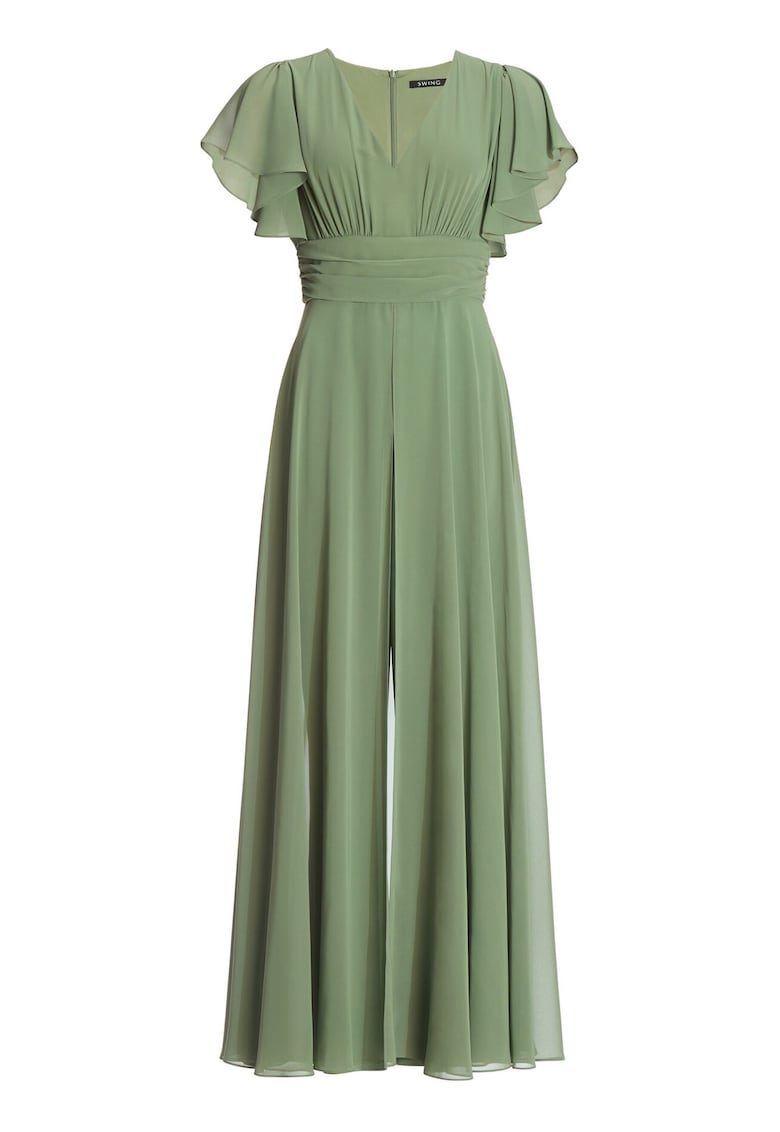 Salopeta dama poliester fermoar - Verde