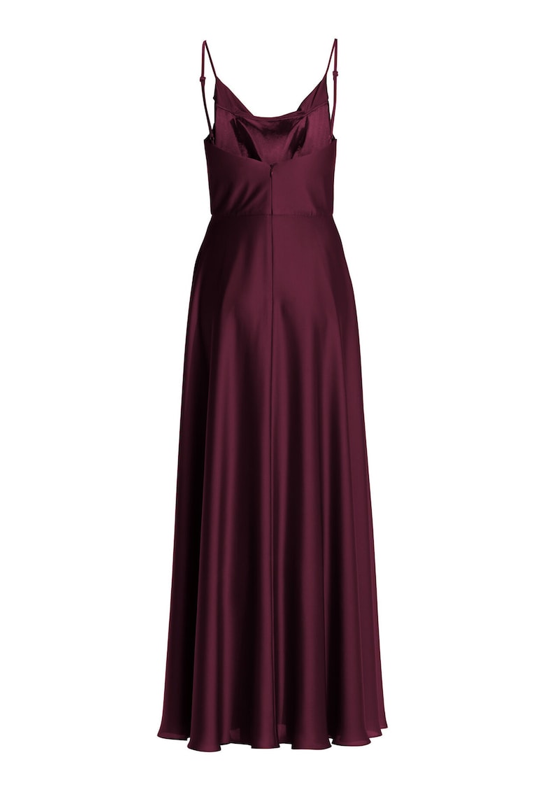 Rochie de seara - bordeaux - poliester - fermoar - Visiniu