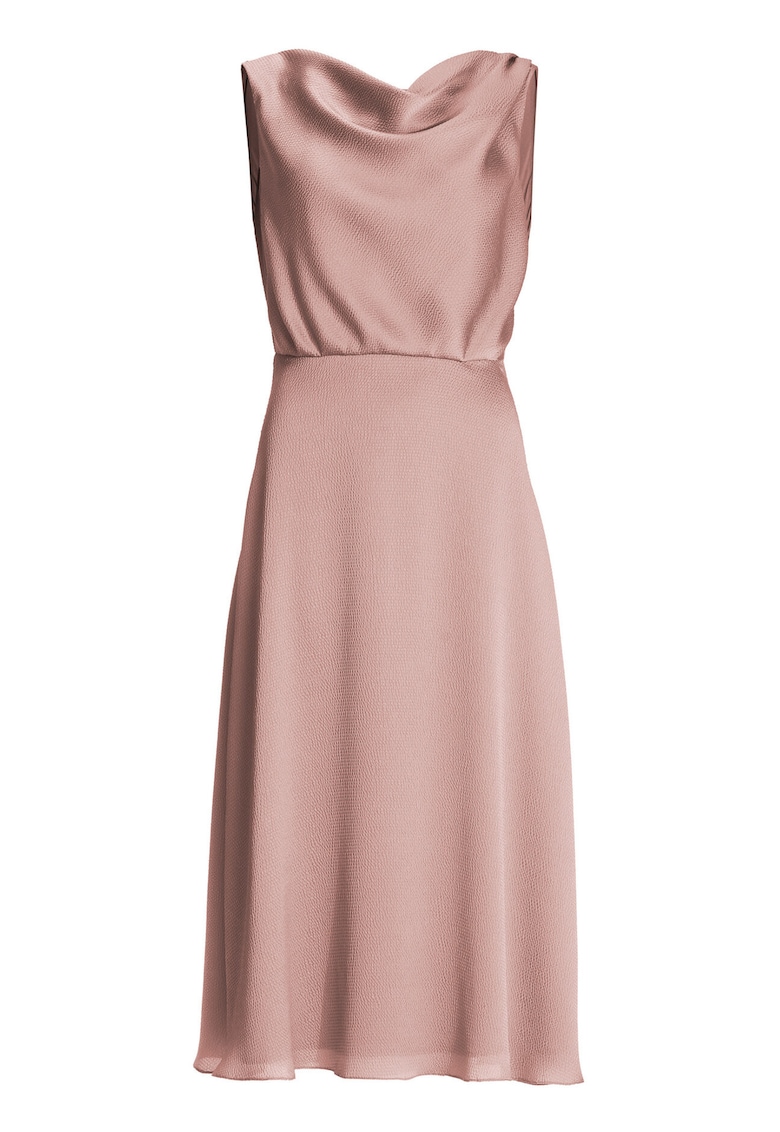 Rochie de cocktail - poliester - fermoar - roz