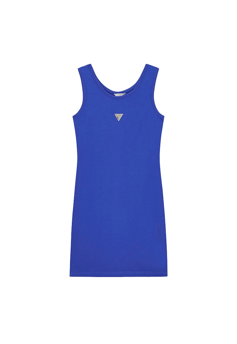 Rochie de zi Fete - bumbac - albastru - 95% bumbac - 5% elastan