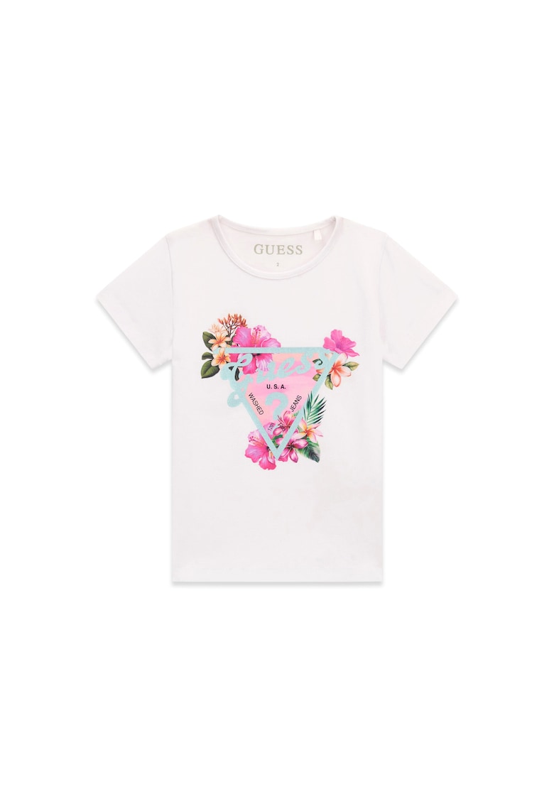 Tricou copii - 95% bumbac - 5% elastan - Alb