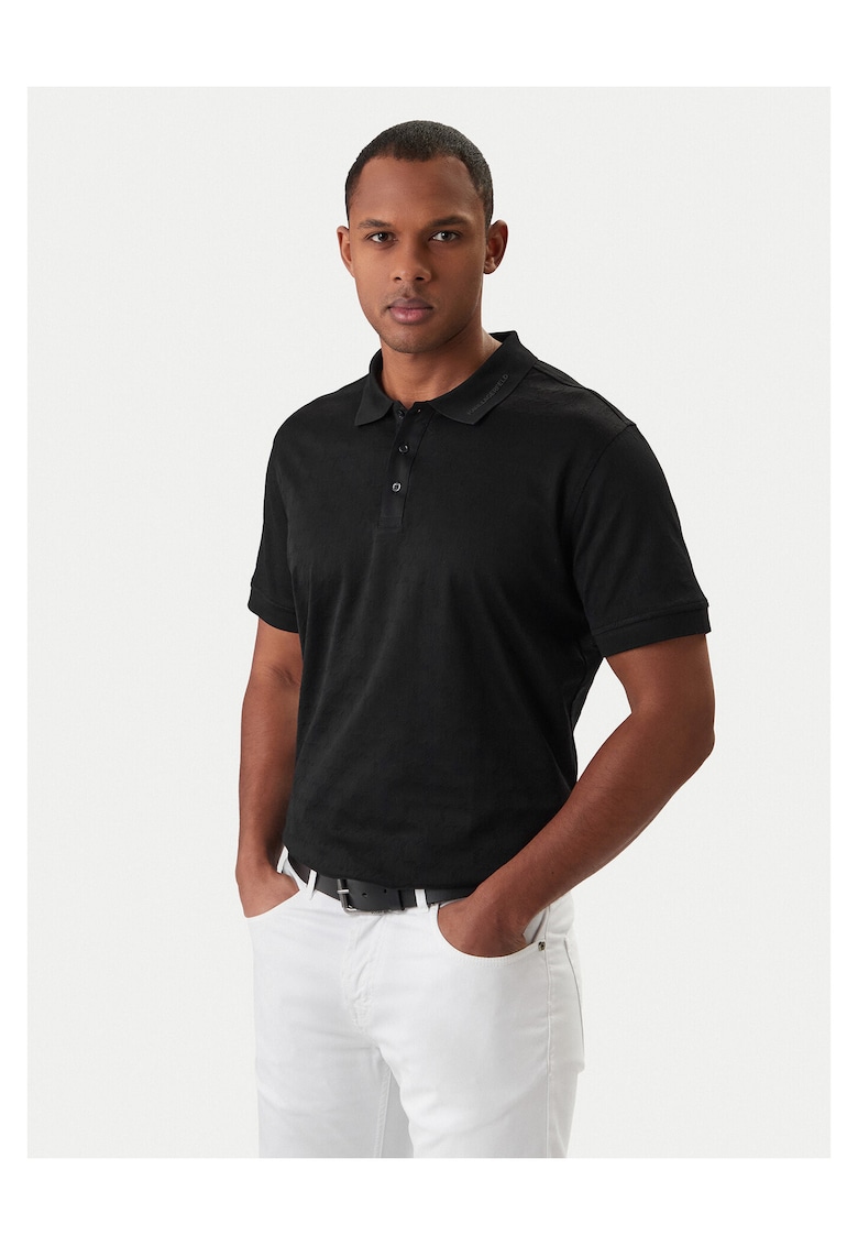 Tricou barbati - slim fit - negru - bumbac - Negru