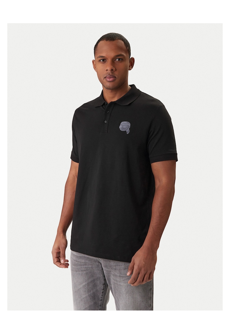 Tricou barbati - negru - 95% bumbac - 5% elastan -