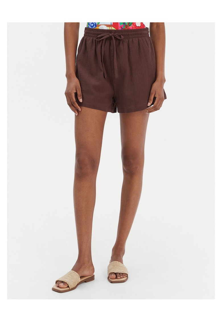 Pantaloni scurti dama - bumbac - Maro