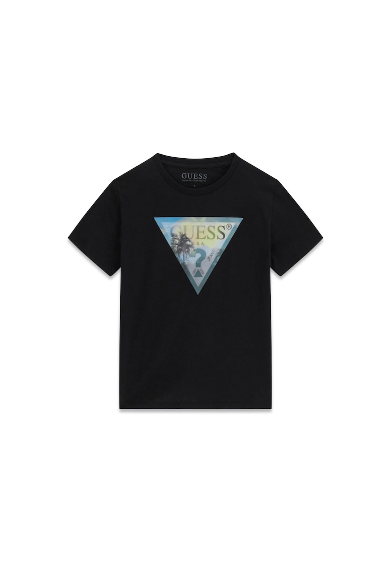 Tricou copii negru din bumbac - Negru