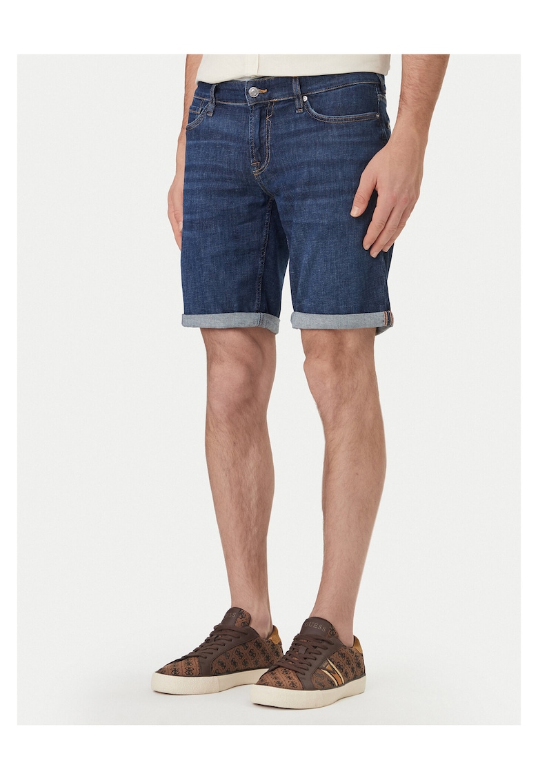 Pantaloni scurti din denim Barbati - Albastru - Bumbac