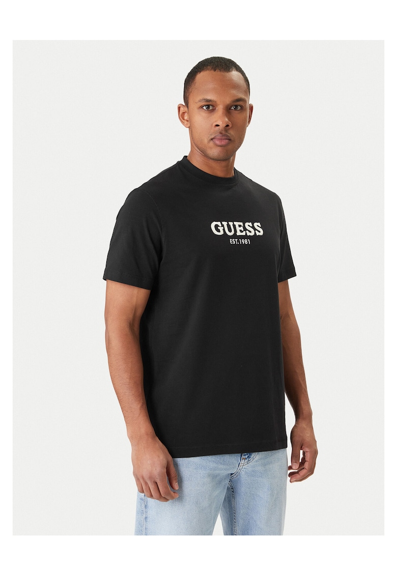 Tricou barbati - bumbac - negru - 95% bumbac - 5% elastan