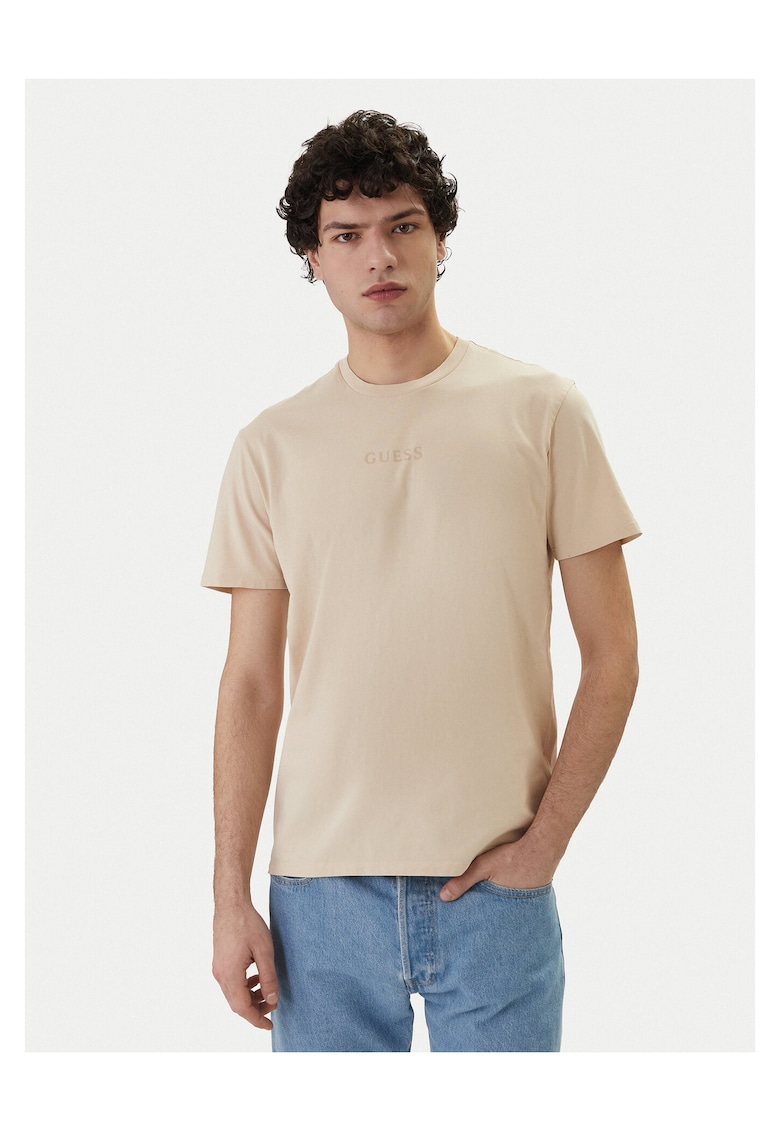 Tricou barbati - din bumbac - bej