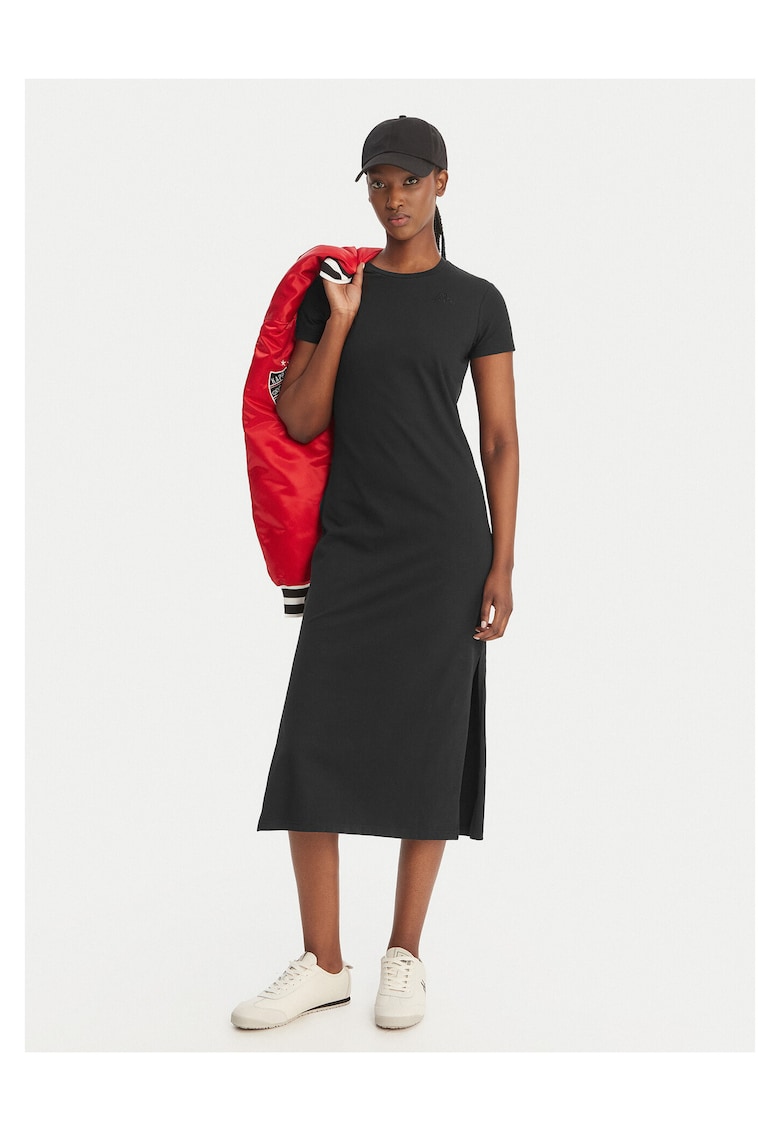Rochie casual - din bumbac - negru