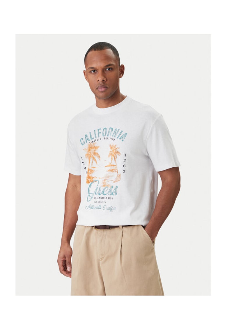 Tricou barbati - bumbac 100% - alb -