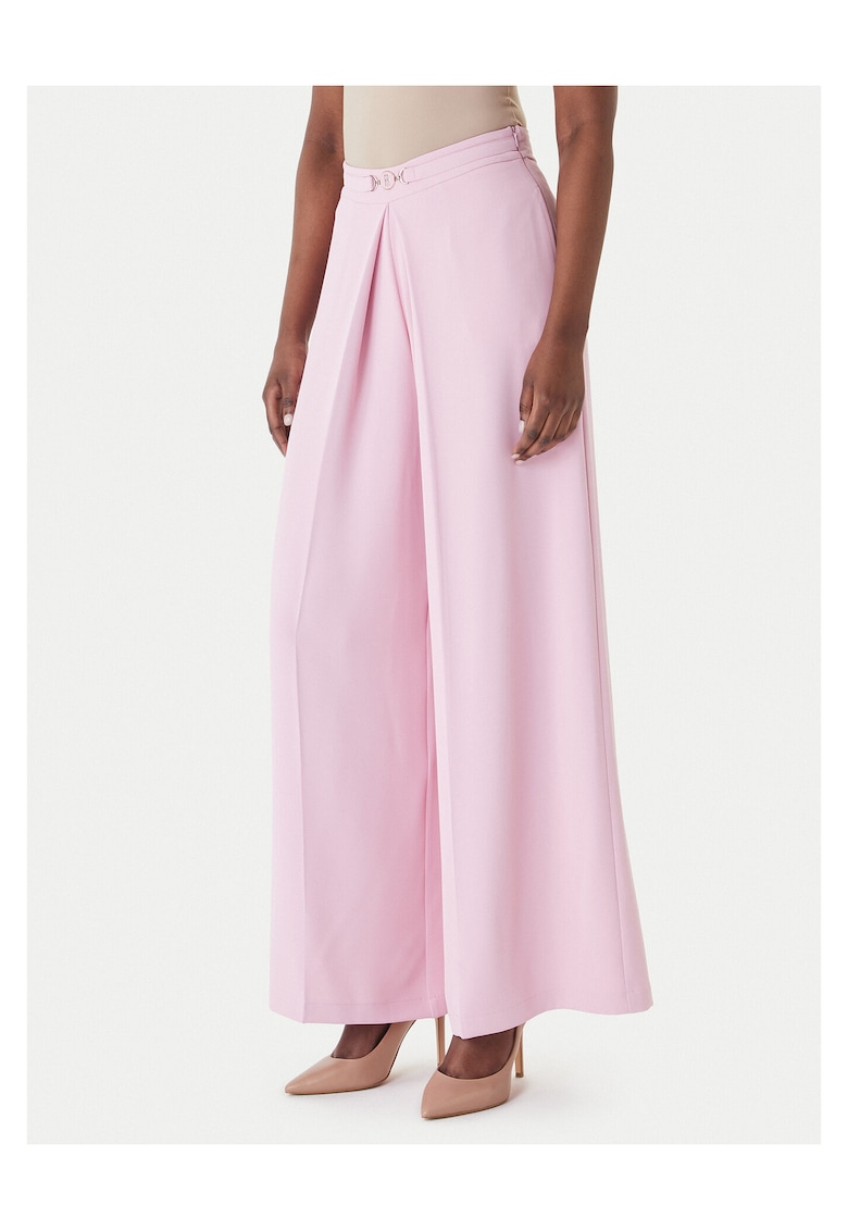 Pantaloni dama - palazzo - poliester - roz