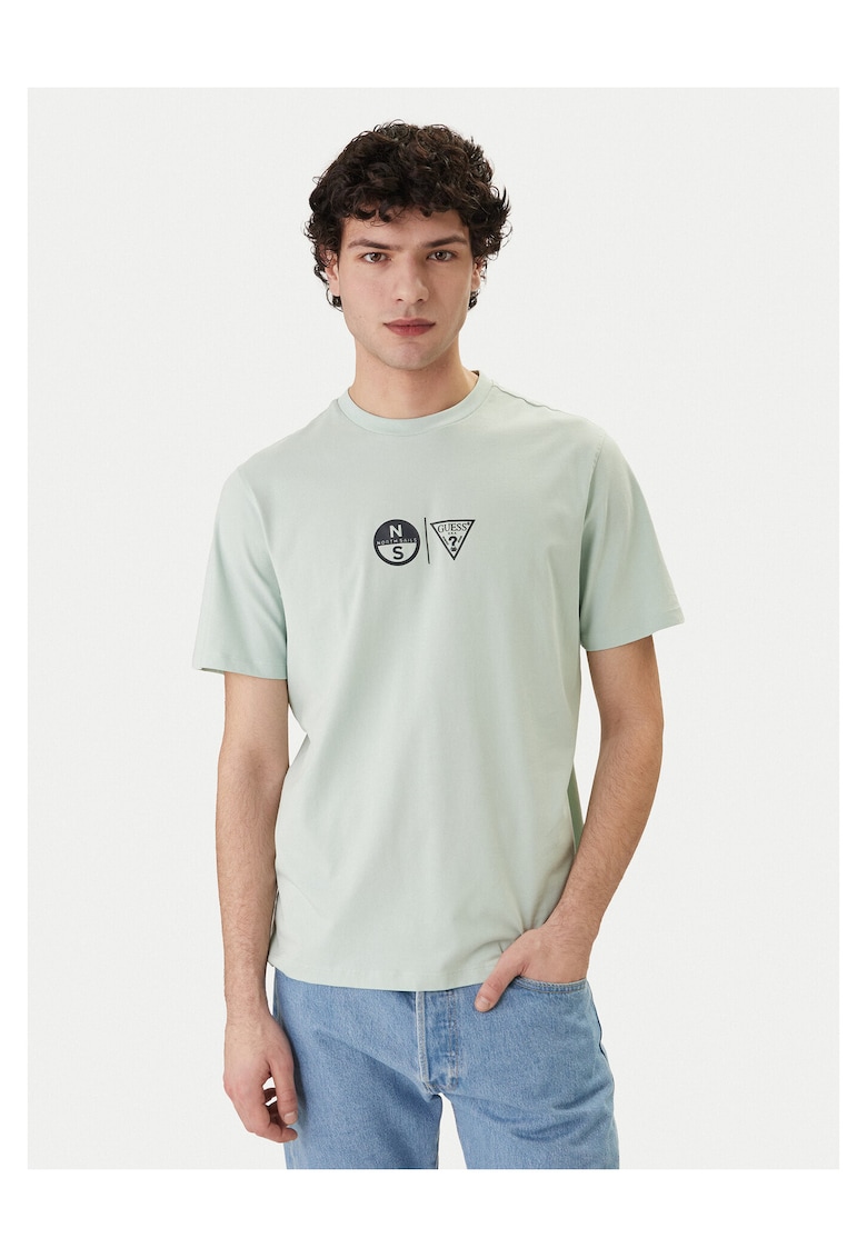 Tricou barbati - bumbac organic - verde - 95% bumbac organic