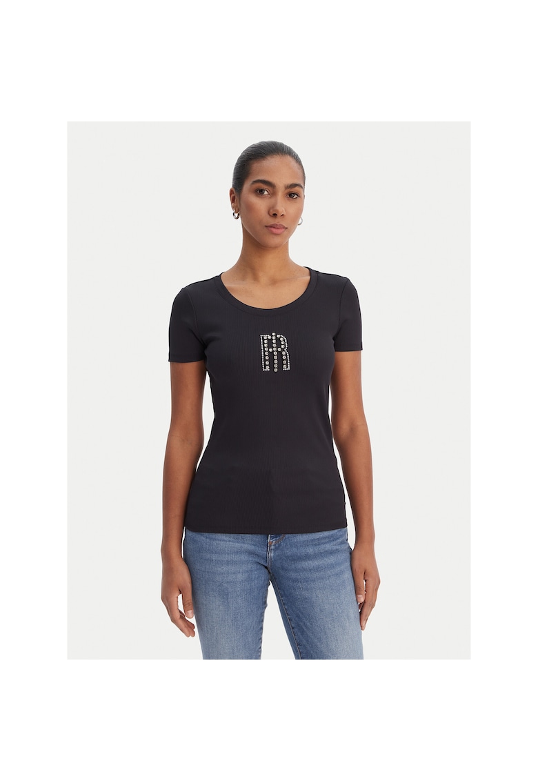 Tricou sport dama - slim fit - negru - nylon