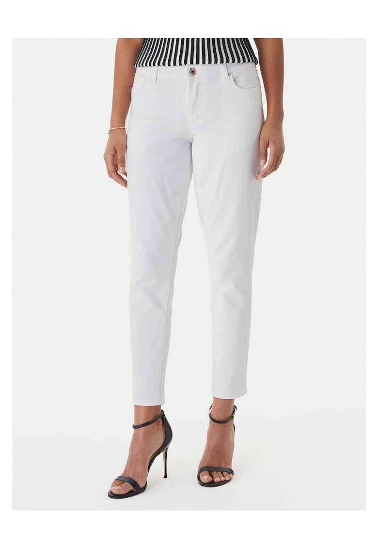 Blugi pentru femei - slim fit - albi - Alb