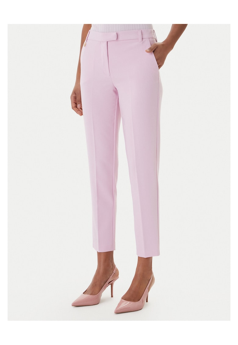 Pantaloni dama - poliester - roz