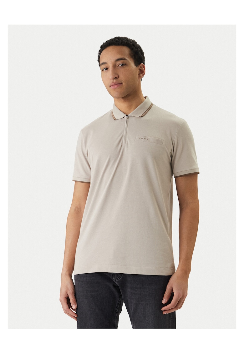 Tricou barbati - gri - bumbac/poliester/elastan