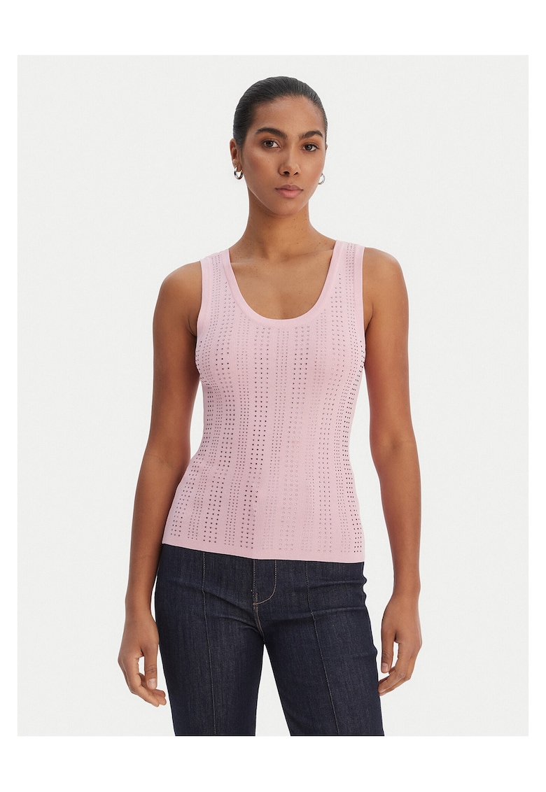 Top slim fit - 65% viscoza - 35% poliamida - Roz