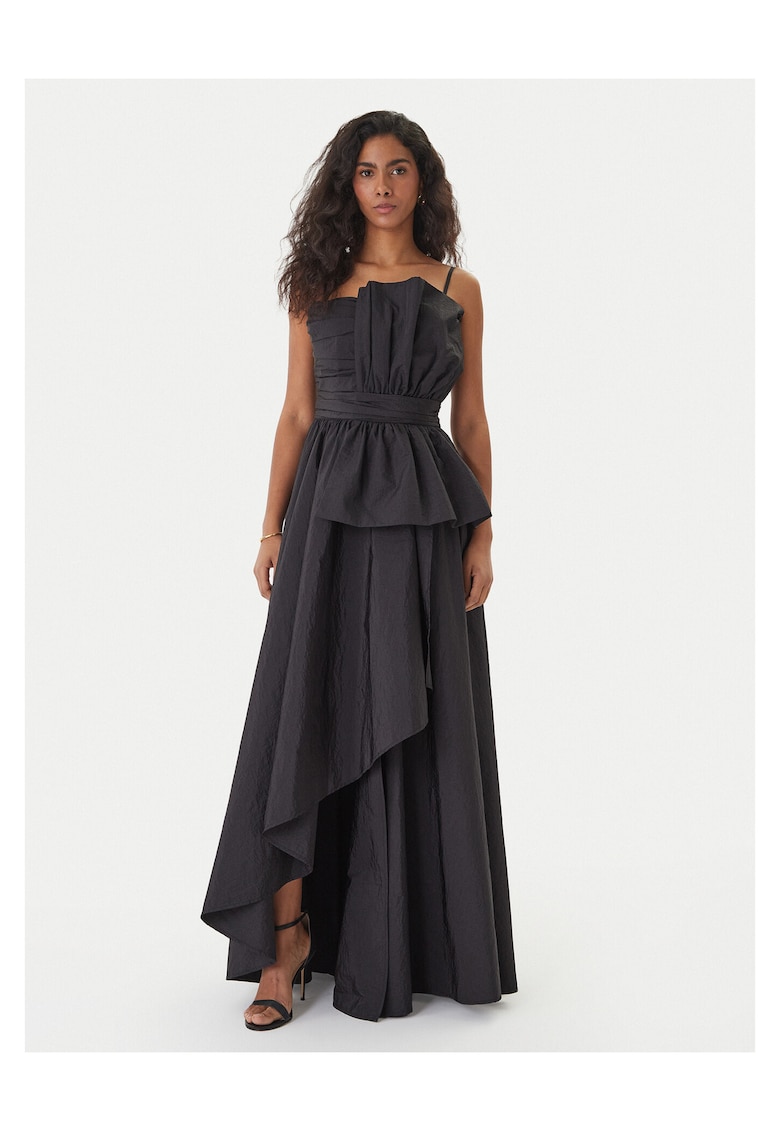 Rochie de seara - fermoar - negru - 100% nailon -