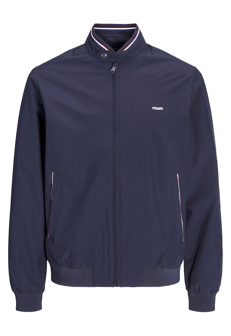 Geaca bomber barbati - bleumarin - poliester reciclat - cu fermoar - buzunare cu fermoar