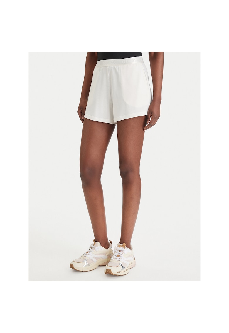 Pantaloni sport dama - alb - 62% poliester - 33% viscoza - 5% elastan