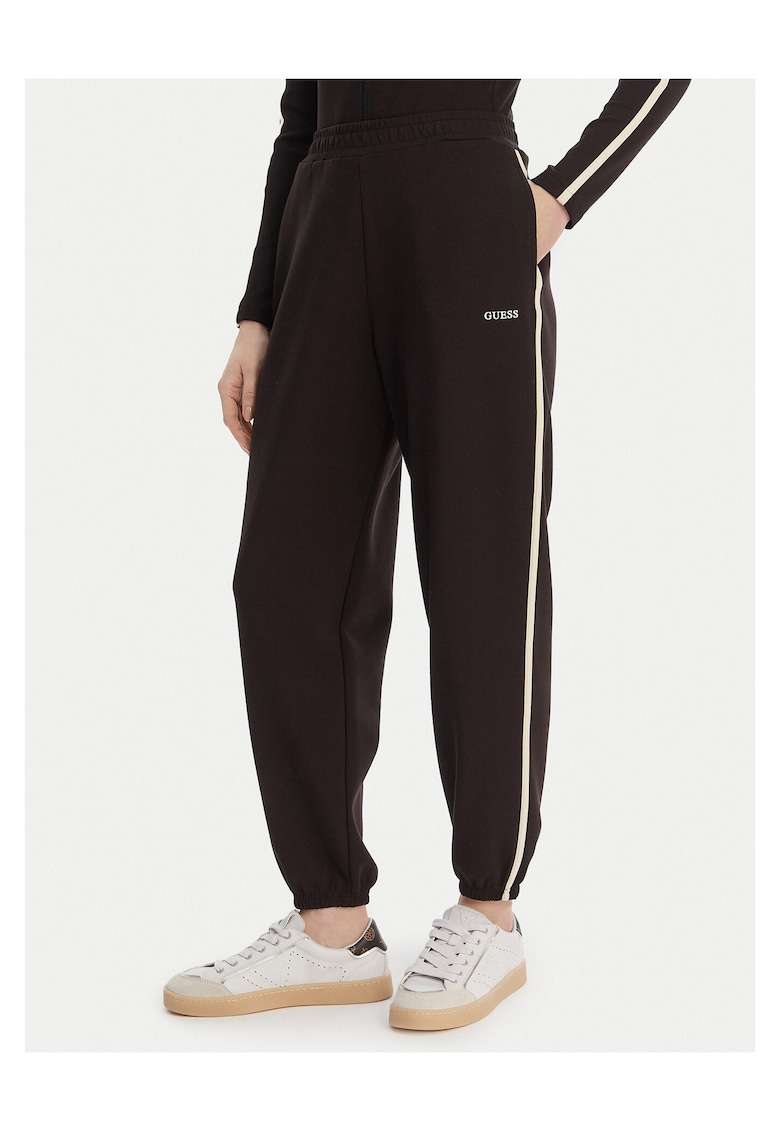 Pantaloni dama - poliester - maro