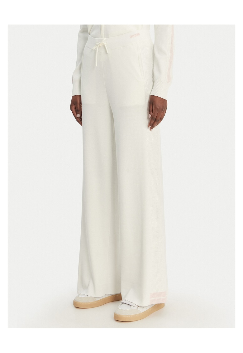Pantaloni dama - viscoza - alb