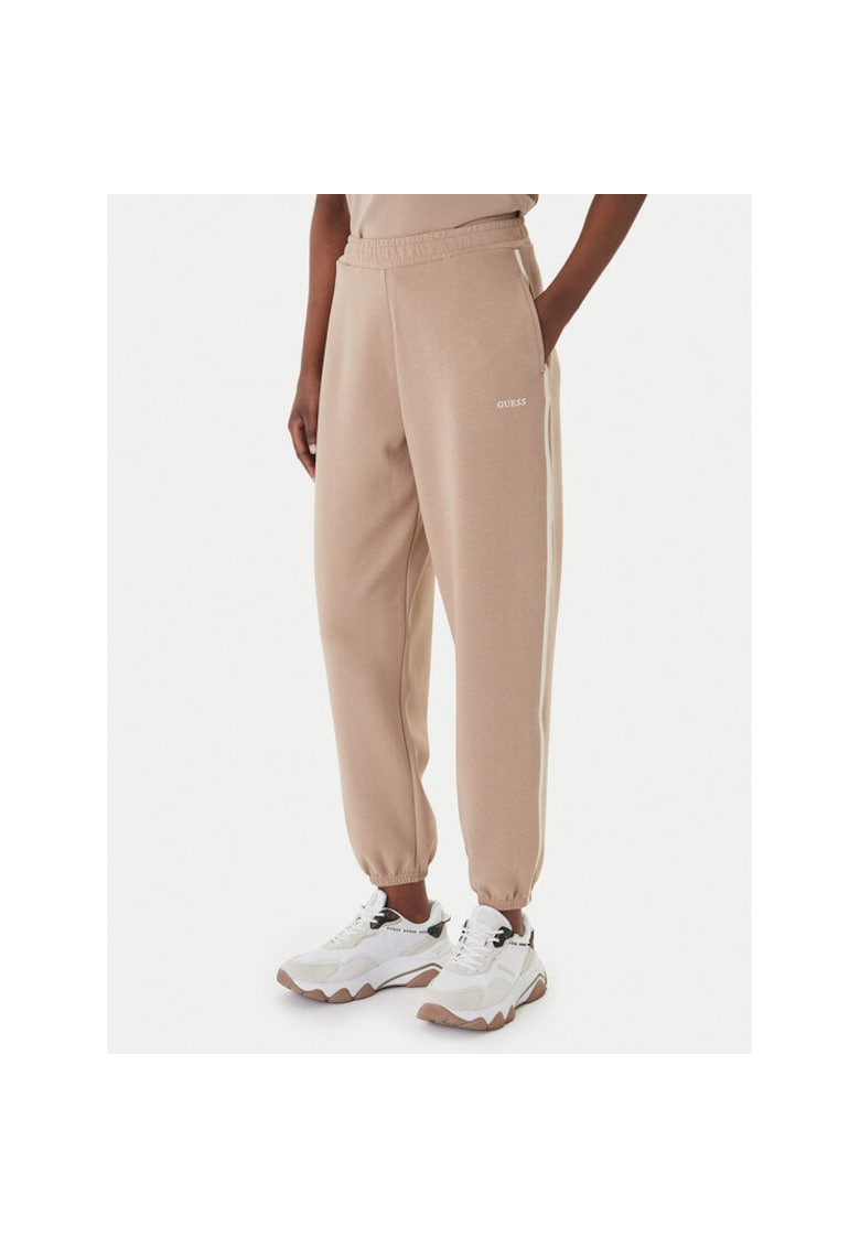 Pantaloni sport dama - bej - 50% poliester - 17% bumbac -