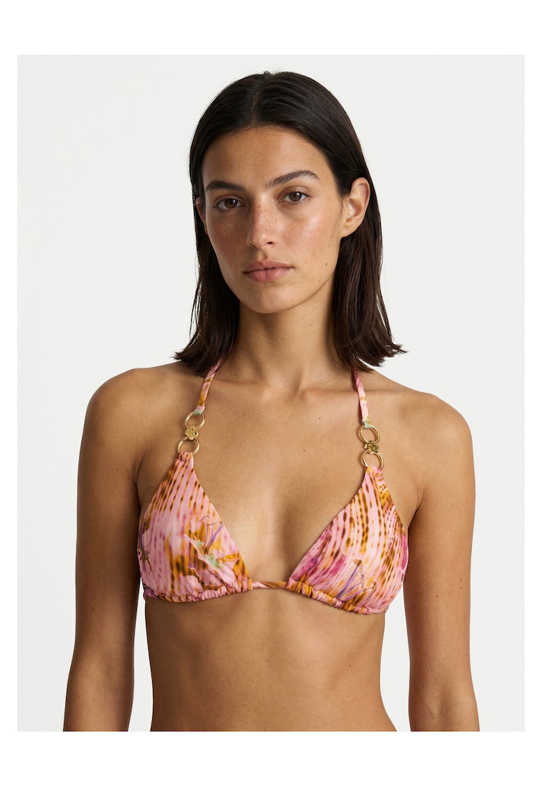 Top de bikini pentru femei - 82% poliamida - 18% elastan - Roz - Roz