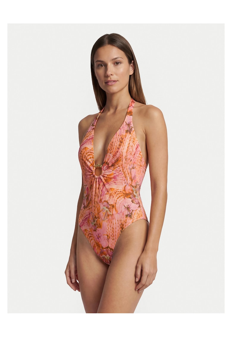Costum de baie dama - roz - 82% poliamida - 18% elastan