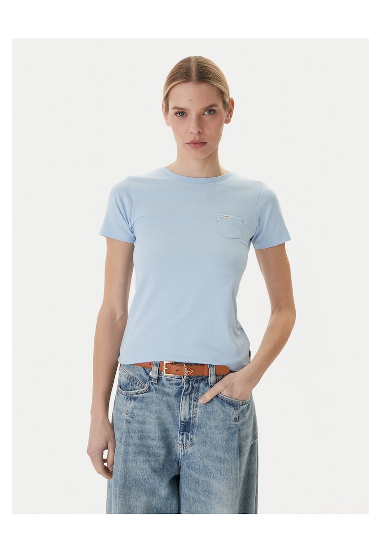 Tricou dama - bumbac - albastru deschis - 95% bumbac - 5% elastan