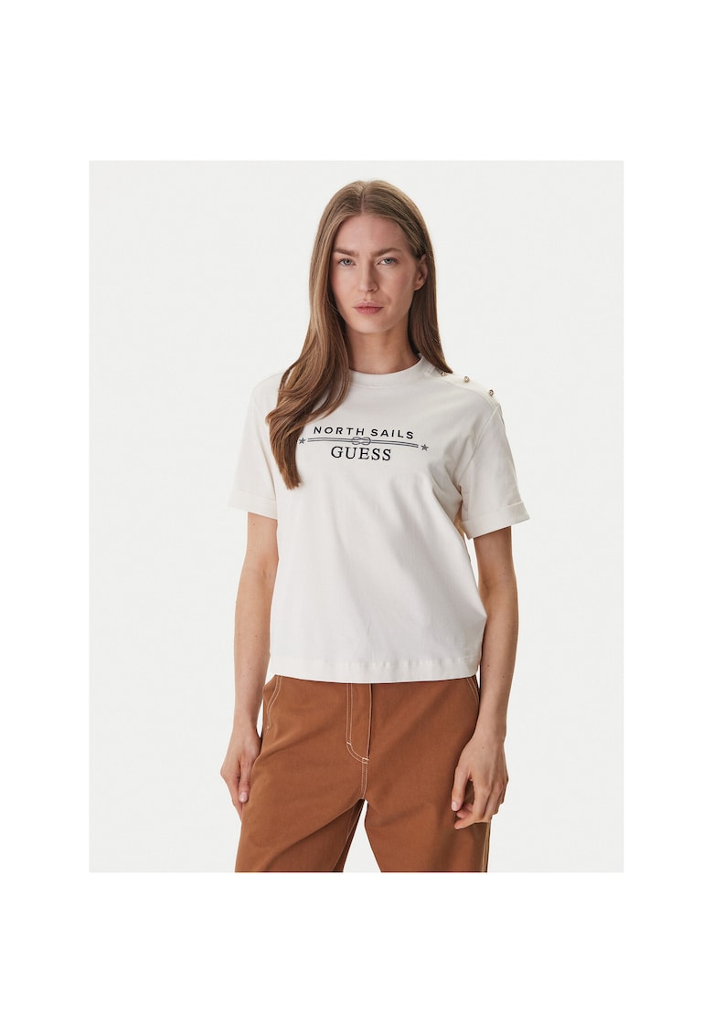 Tricou dama - bumbac/elastan - ecru