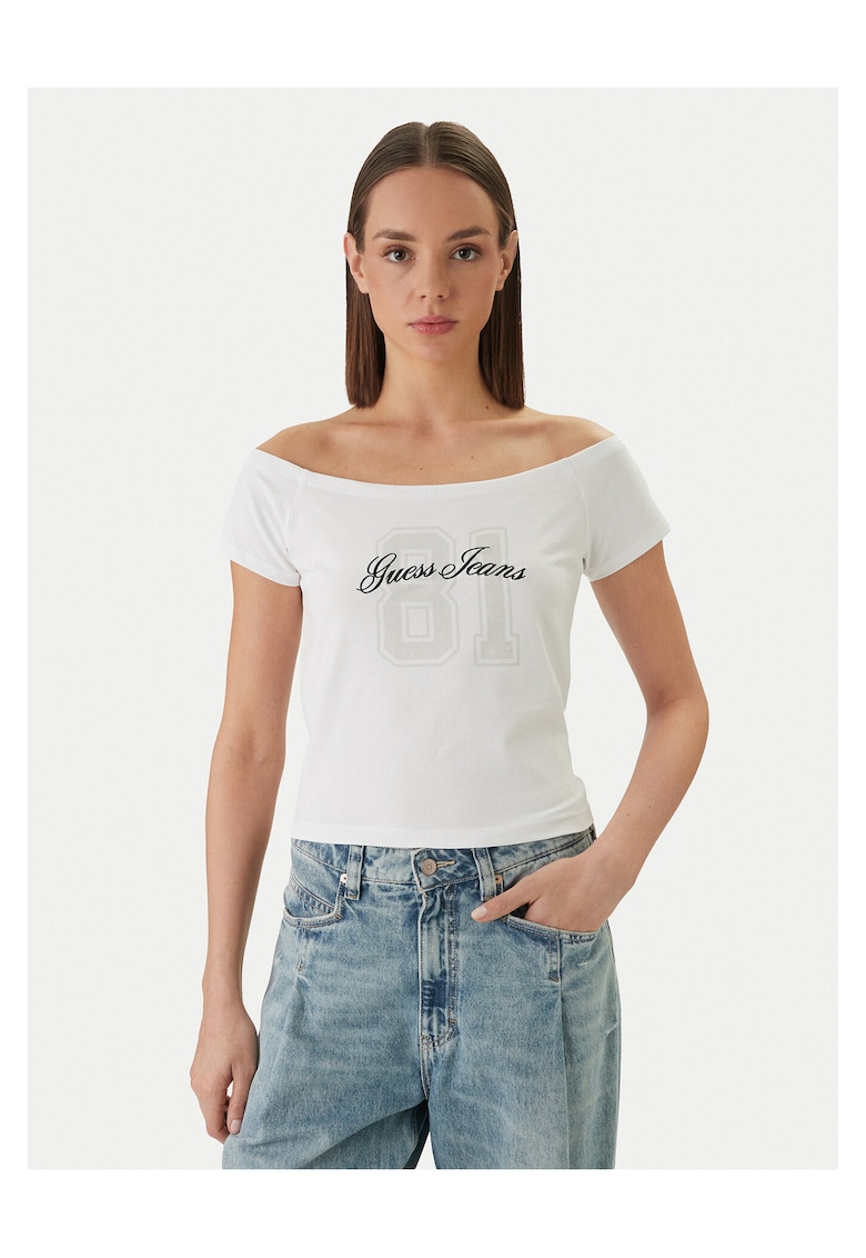 Tricou femei - bumbac/elastan - alb