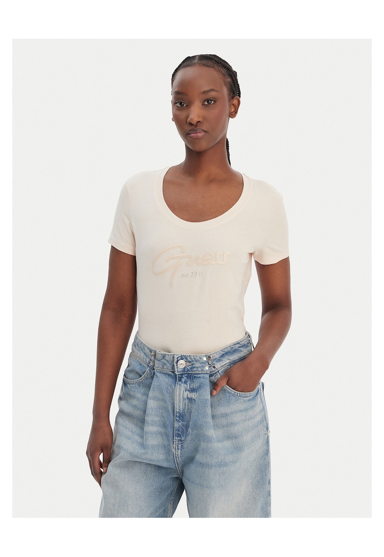 Tricou dama - Portocaliu - bumbac 95 - Portocaliu