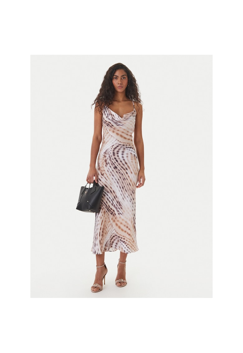 Rochie de cocktail - bej - 58% lyocell - 42% viscoza