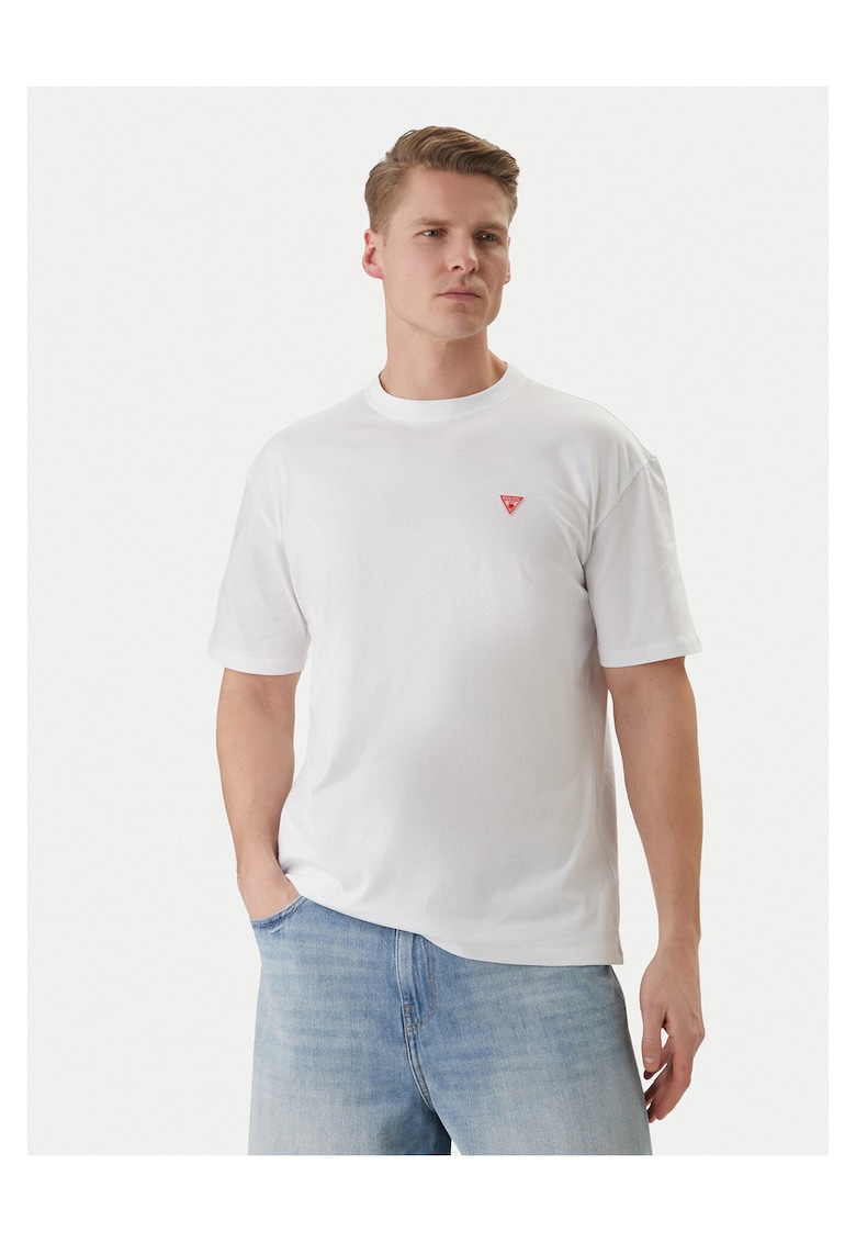 Tricou barbatesc - alb - bumbac