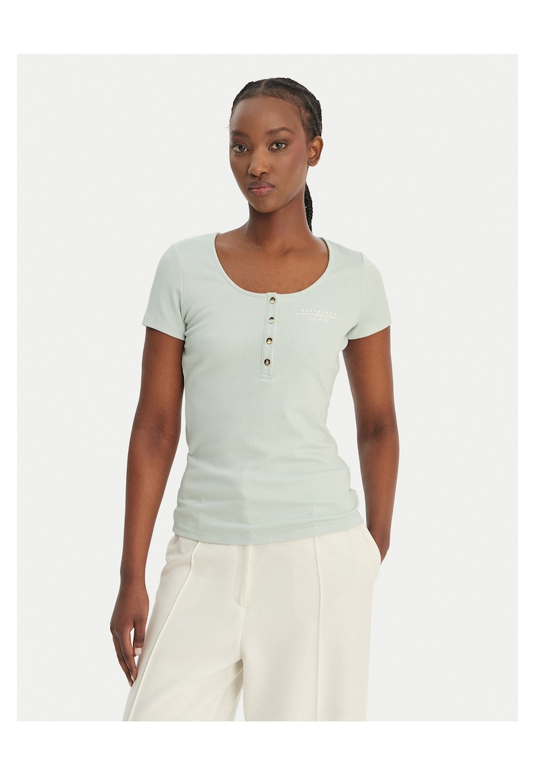 Tricou dama - verde - 50% viscoza - 45% poliester