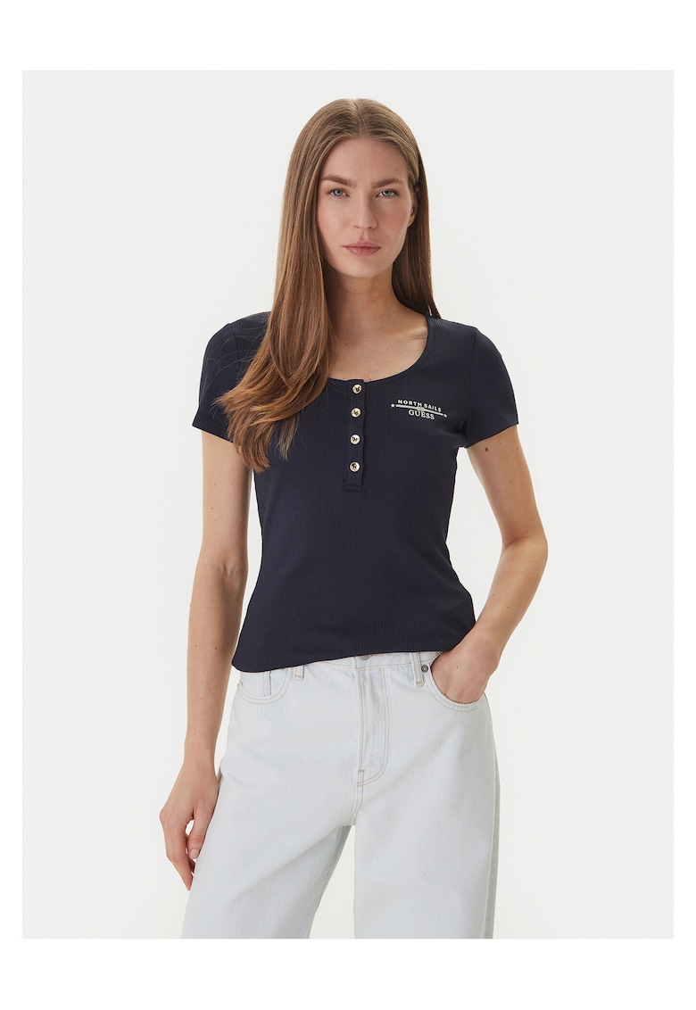 Tricou dama - bleumarin - viscoza/poliester