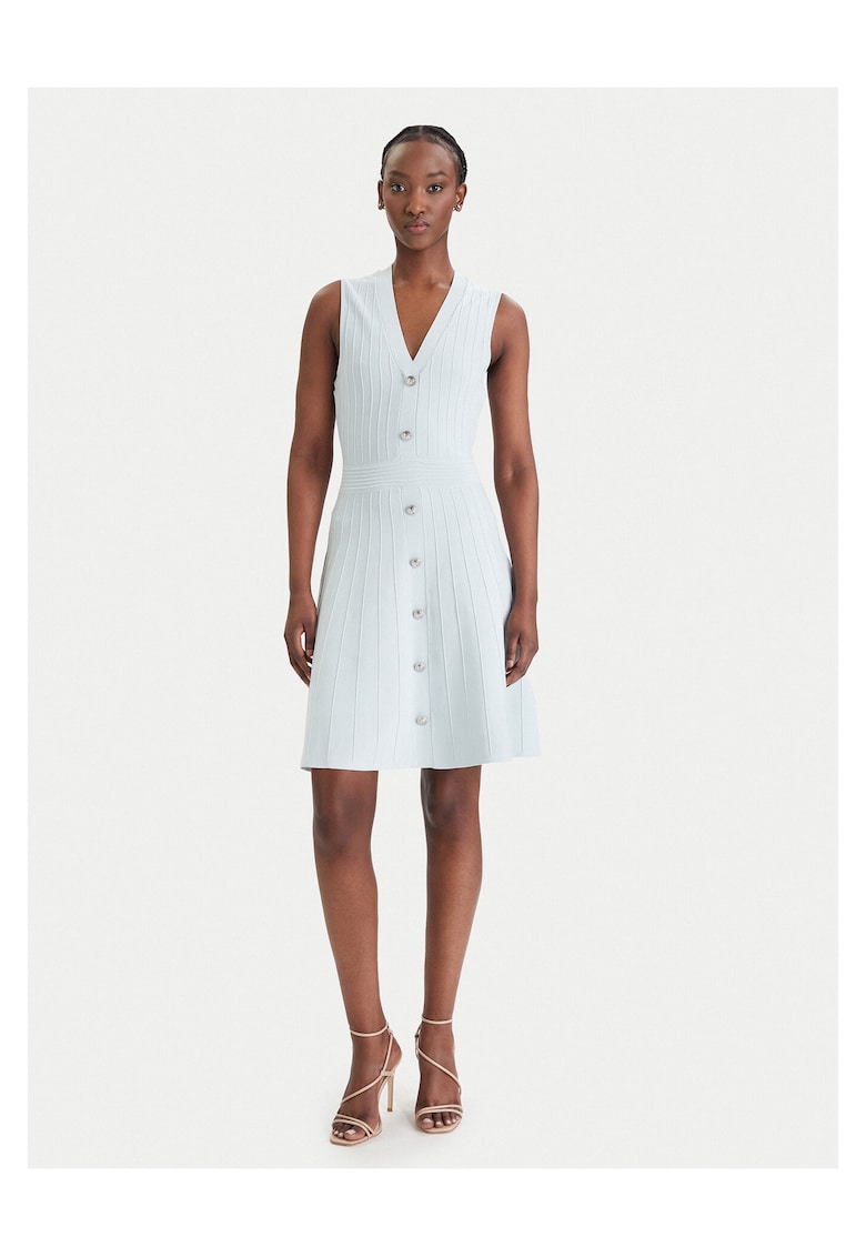 Rochie tricotata - albastru deschis - 65% viscoza