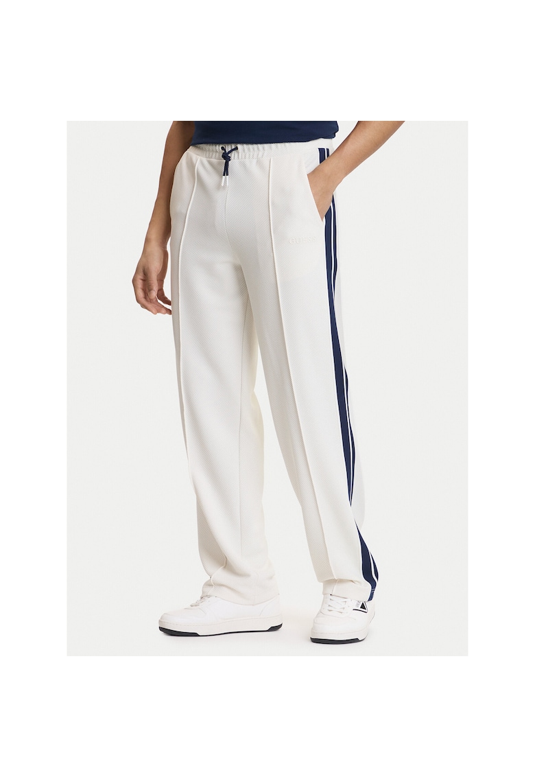 Pantaloni sport barbati - poliester - ecru - 97% poliester - 3% elastan