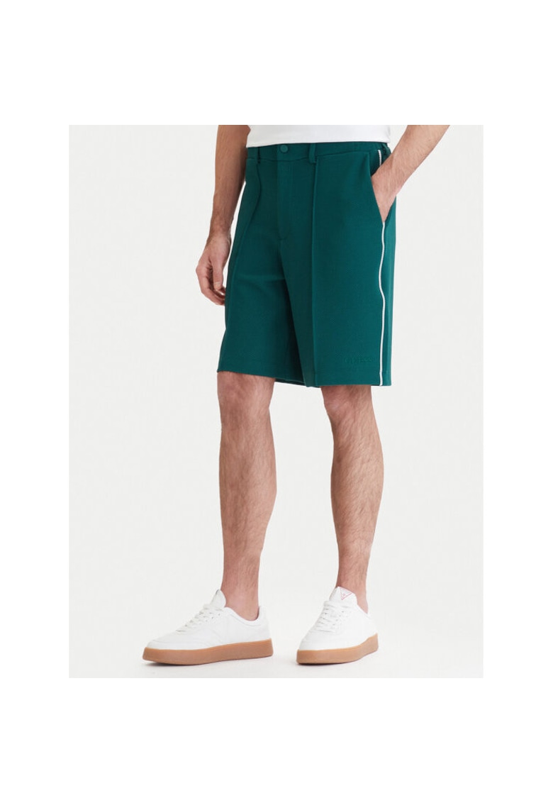 Pantaloni scurti sport Barbati - poliester - verde