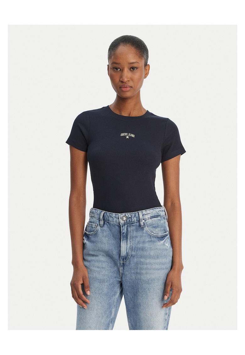 Tricou dama - bumbac/elastan - bleumarin