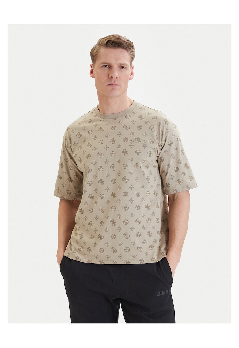 Tricou barbati - bumbac - bej -