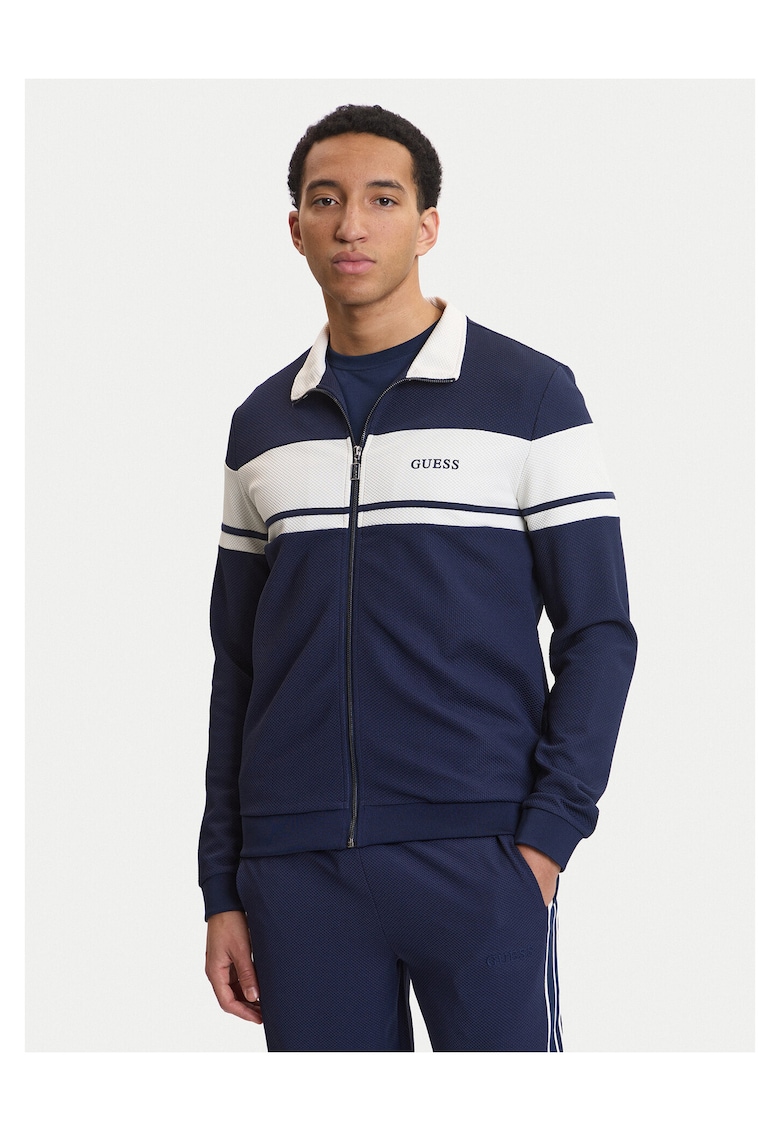 Hanorac barbati - bleumarin - fermoar - poliester - Bleumarin