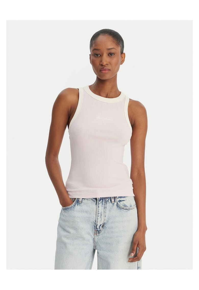 Maiou femei - slim fit - roz - bumbac/modal/elastan