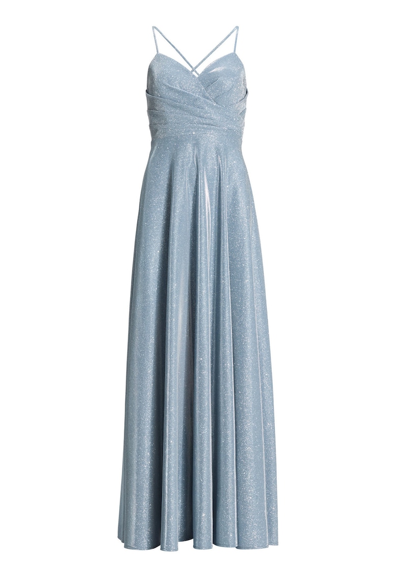 Rochie de seara - fermoar - albastru deschis - poliester