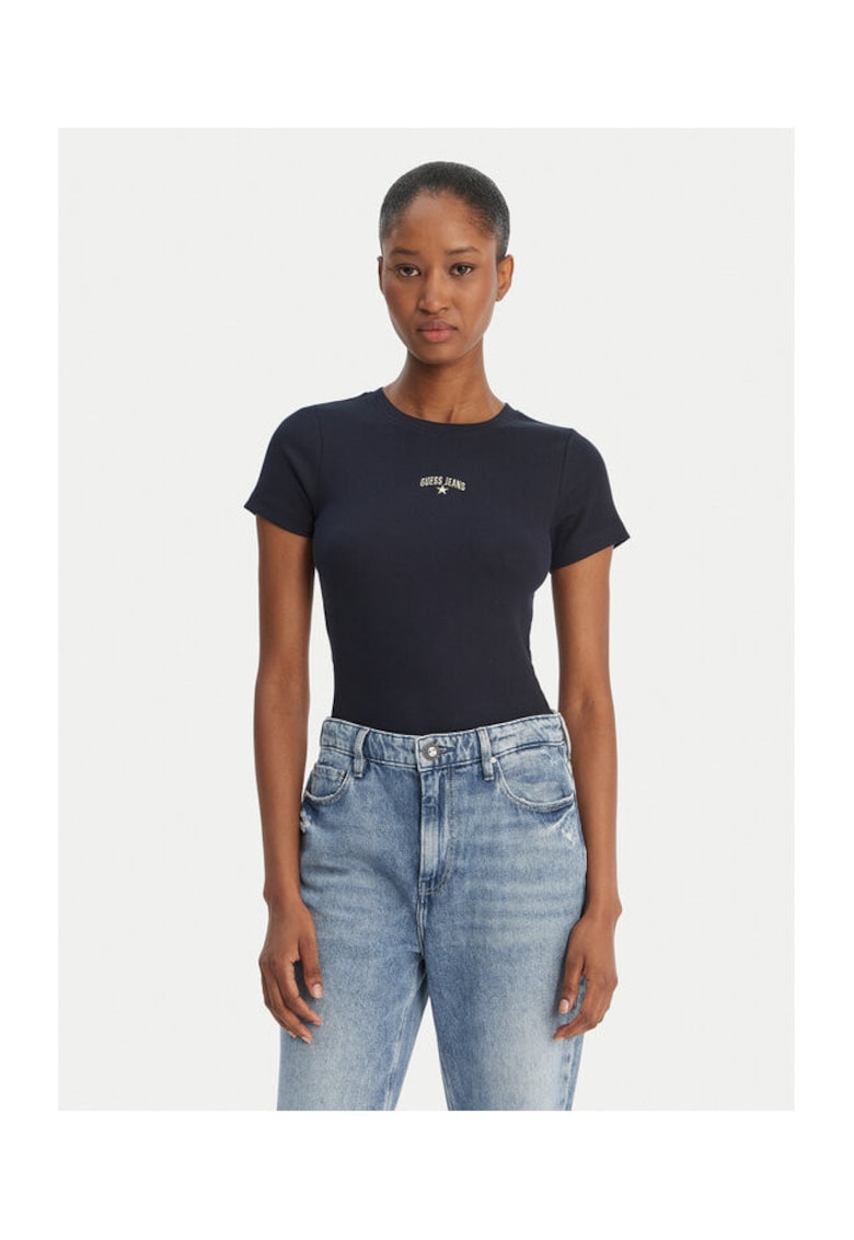 Tricou dama - bumbac/elastan - bleumarin